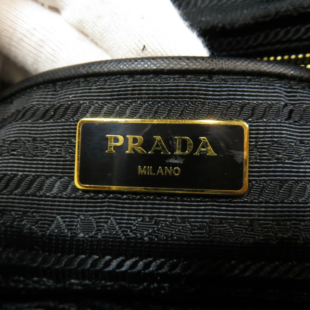 Prada Tessuto saffiano leather tote bag black - Picture 6 of 11